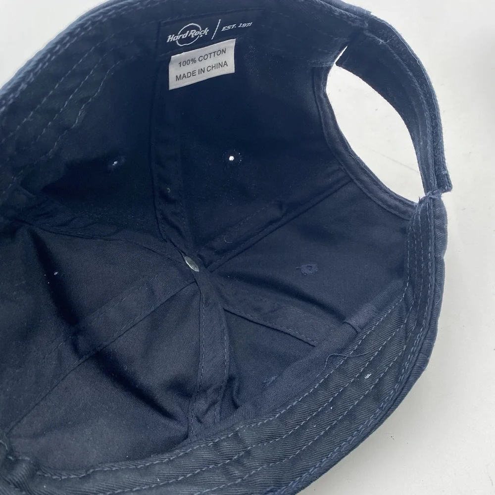 Hard Rock Cafe Hat‎ New Orleans Patriot Black Strapback Adjustable Cotton Slouch